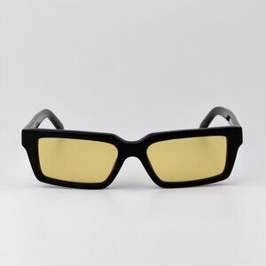 Off-White WARREN Women Sunglasses Black Square Yellow | Model OERI13A 1018